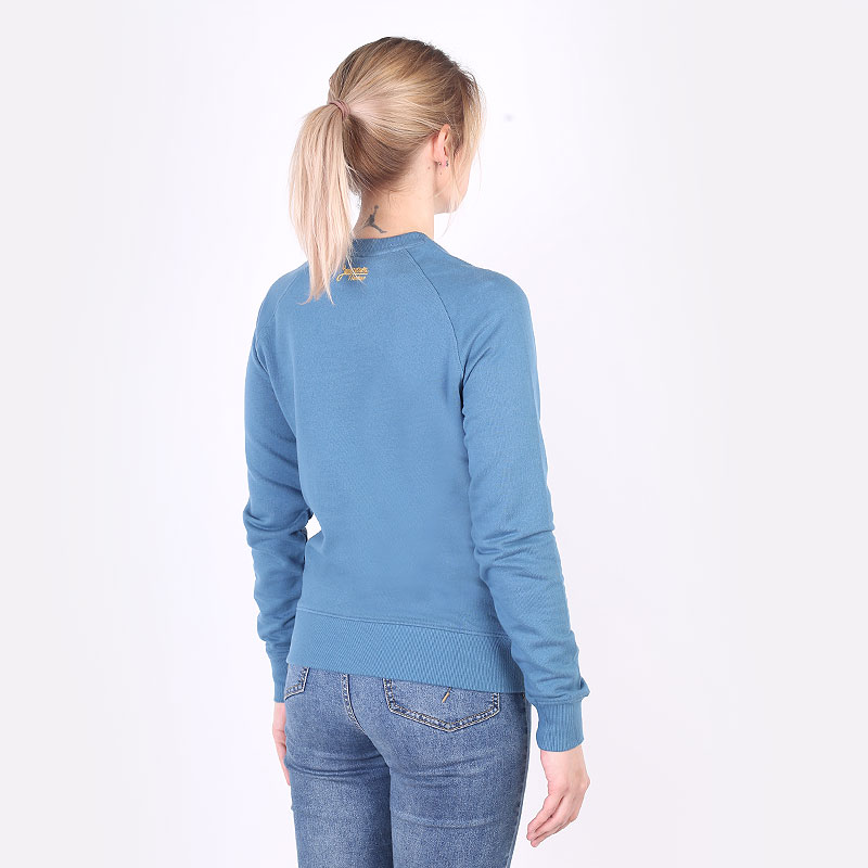 женская синяя толстовка Запорожец heritage Gimnastika Sweatshirt W Gimnastika-blue - цена, описание, фото 3